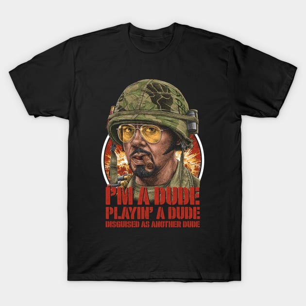 Tropic Thunder, Kirk Lazarus, Cult Classic T-Shirt by PeligroGraphics